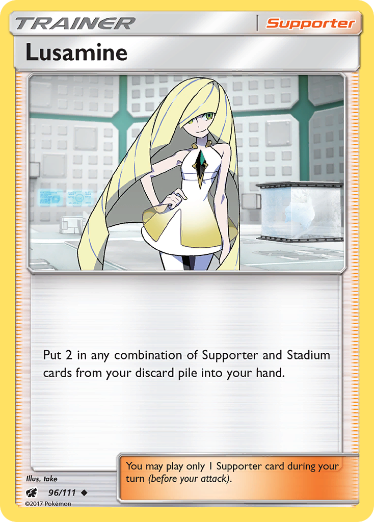 Lusamine (96/111) [Sun & Moon: Crimson Invasion] | Anubis Games and Hobby