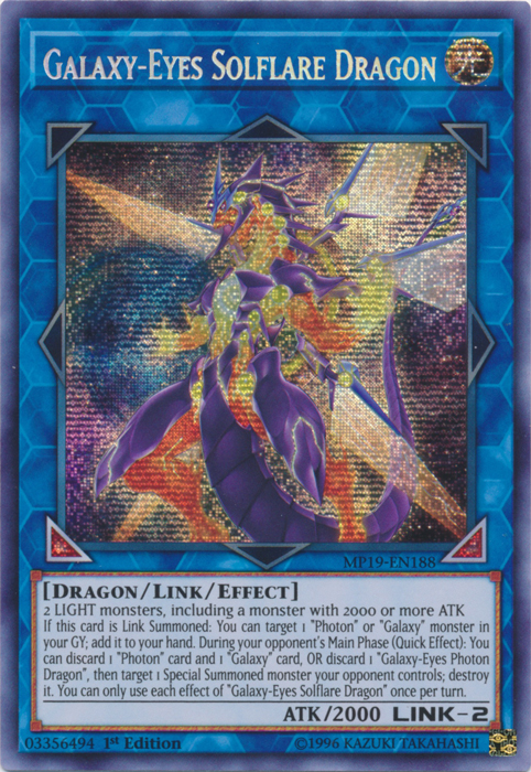 Galaxy-Eyes Solflare Dragon [MP19-EN188] Prismatic Secret Rare | Anubis Games and Hobby