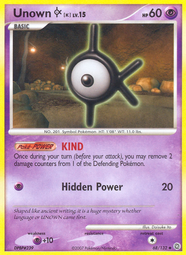 Unown K (68/132) [Diamond & Pearl: Secret Wonders] | Anubis Games and Hobby