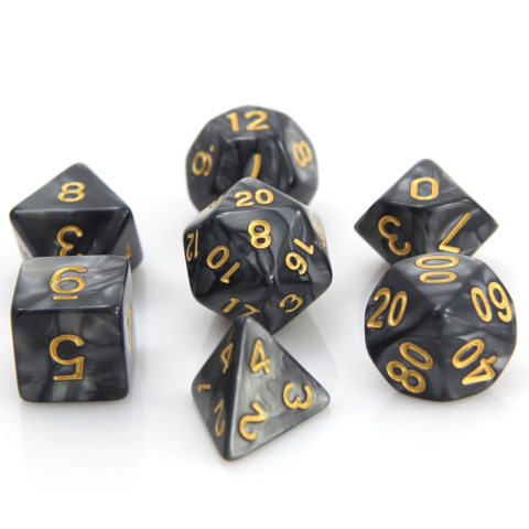 RPG Set- Smoke w/ Gold | Anubis Games and Hobby