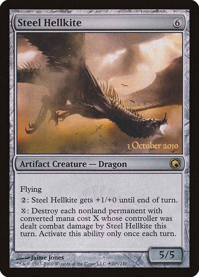 Steel Hellkite [Scars of Mirrodin Prerelease Promos] | Anubis Games and Hobby