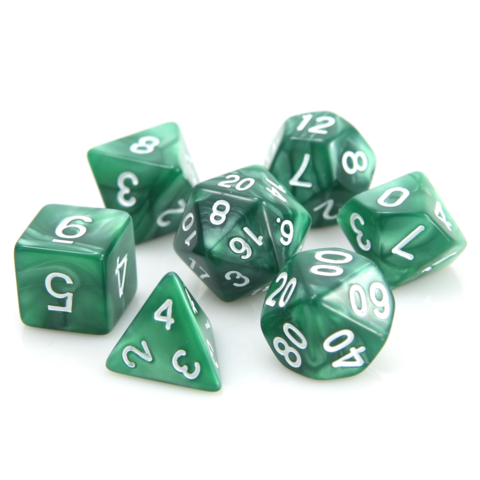 RPG Set- Dark Green Swirl w/ White | Anubis Games and Hobby