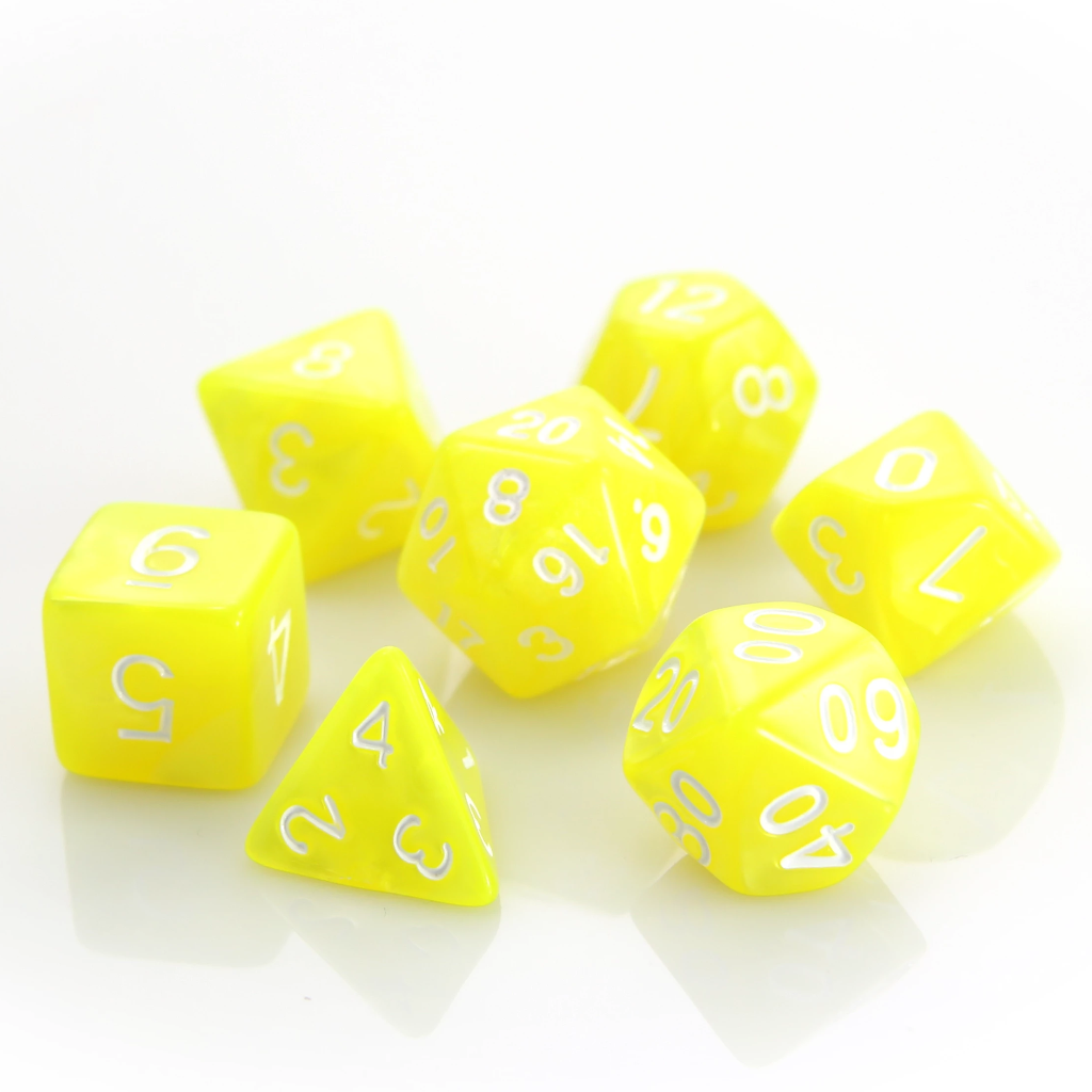 RPG Set- Yellow Swirl w/White | Anubis Games and Hobby