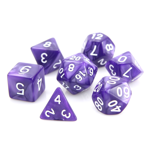 RPG Set- Purple Swirl w/ White | Anubis Games and Hobby