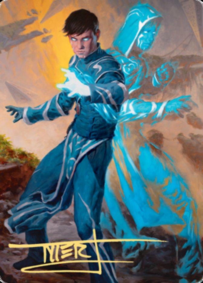 Jace, Mirror Mage 1 Art Card (Gold-Stamped Signature) [Zendikar Rising Art Series] | Anubis Games and Hobby