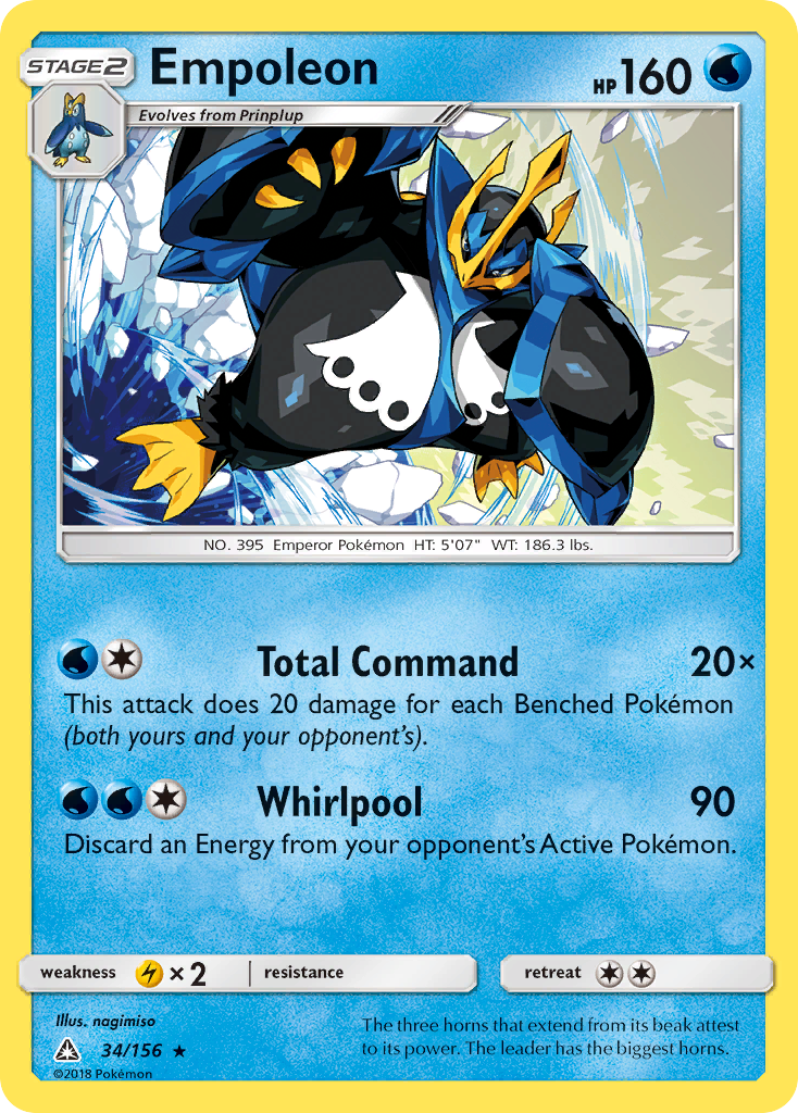 Empoleon (34/156) [Sun & Moon: Ultra Prism] | Anubis Games and Hobby