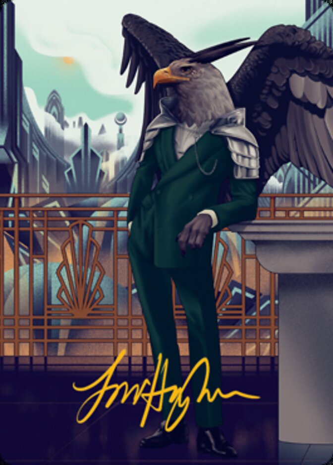Falco Spara, Pactweaver 2 Art Card (Gold-Stamped Signature) [Streets of New Capenna Art Series] | Anubis Games and Hobby