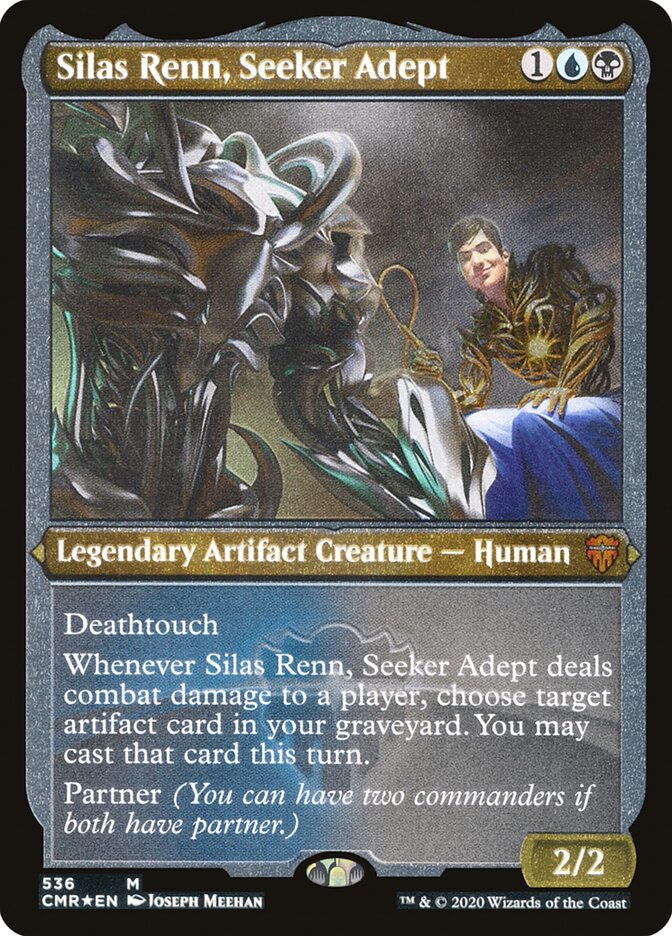 Silas Renn, Seeker Adept (Etched) [Commander Legends] | Anubis Games and Hobby