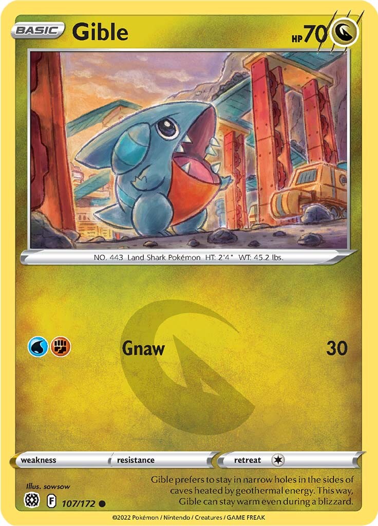 Gible (107/172) [Sword & Shield: Brilliant Stars] | Anubis Games and Hobby