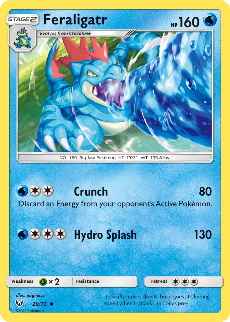 Feraligatr (20/73) [Sun & Moon: Shining Legends] | Anubis Games and Hobby