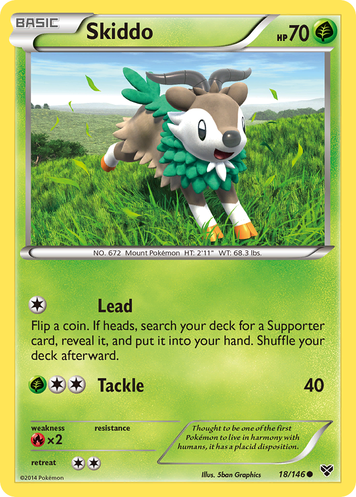 Skiddo (18/146) [XY: Base Set] | Anubis Games and Hobby