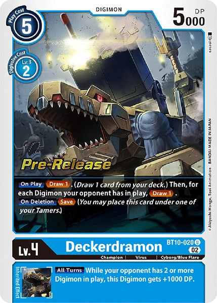 Deckerdramon [BT10-020] [Xros Encounter Pre-Release Cards] | Anubis Games and Hobby