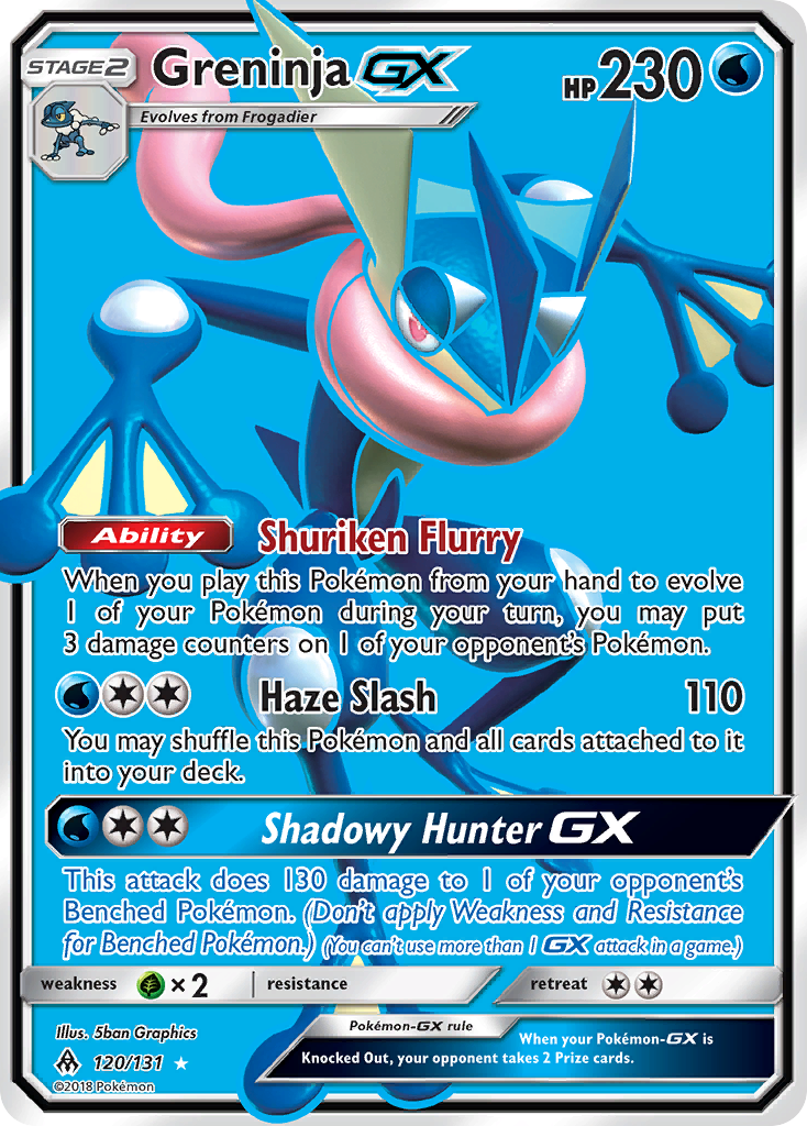 Greninja GX (120/131) [Sun & Moon: Forbidden Light] | Anubis Games and Hobby