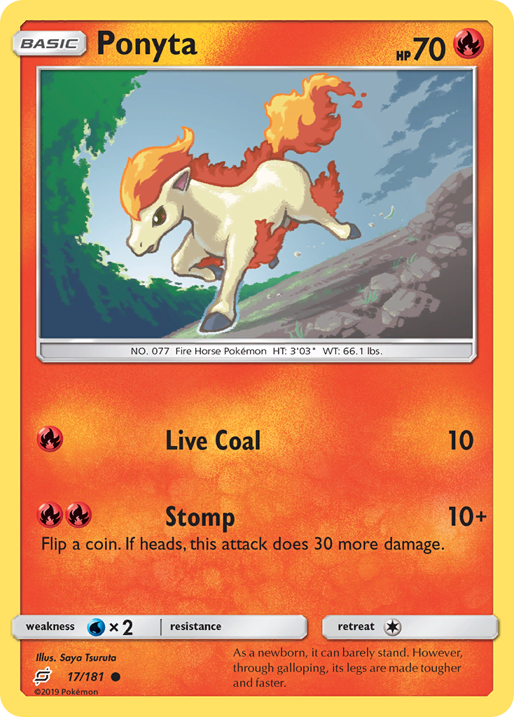 Ponyta (17/181) [Sun & Moon: Team Up] | Anubis Games and Hobby