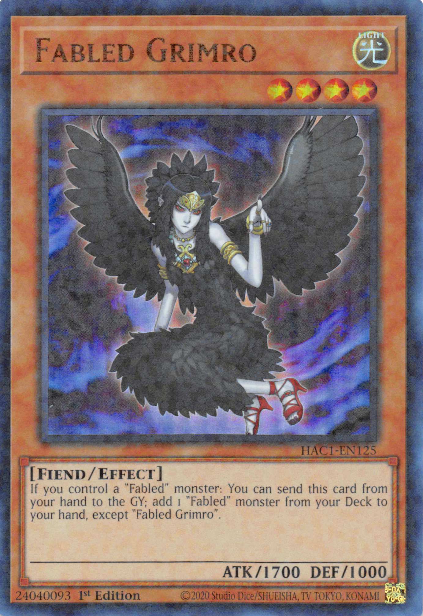 Fabled Grimro (Duel Terminal) [HAC1-EN125] Parallel Rare | Anubis Games and Hobby