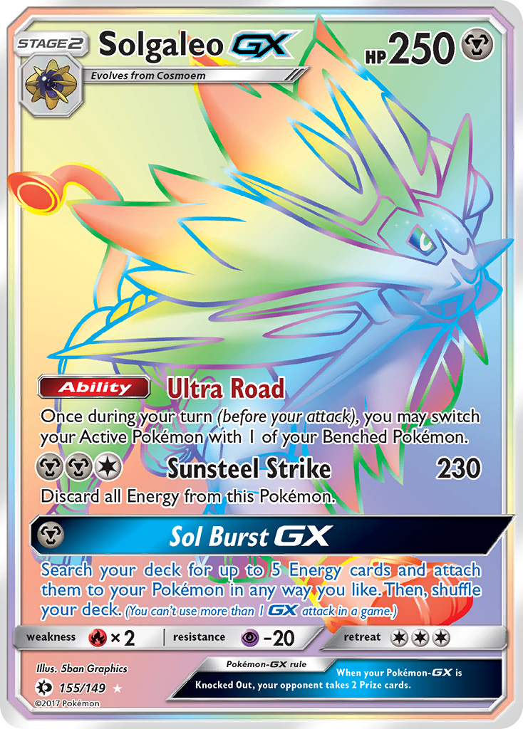 Solgaleo GX (155/149) [Sun & Moon: Base Set] | Anubis Games and Hobby