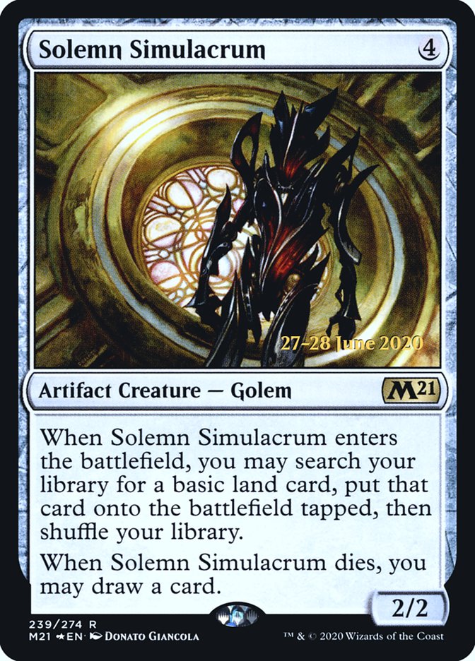 Solemn Simulacrum [Core Set 2021 Prerelease Promos] | Anubis Games and Hobby