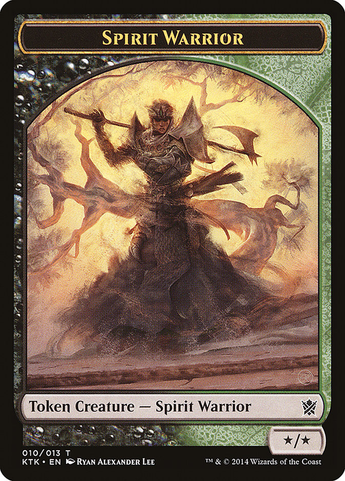 Spirit Warrior Token [Khans of Tarkir Tokens] | Anubis Games and Hobby