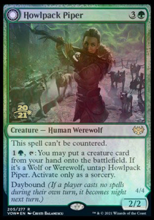 Howlpack Piper // Wildsong Howler [Innistrad: Crimson Vow Prerelease Promos] | Anubis Games and Hobby