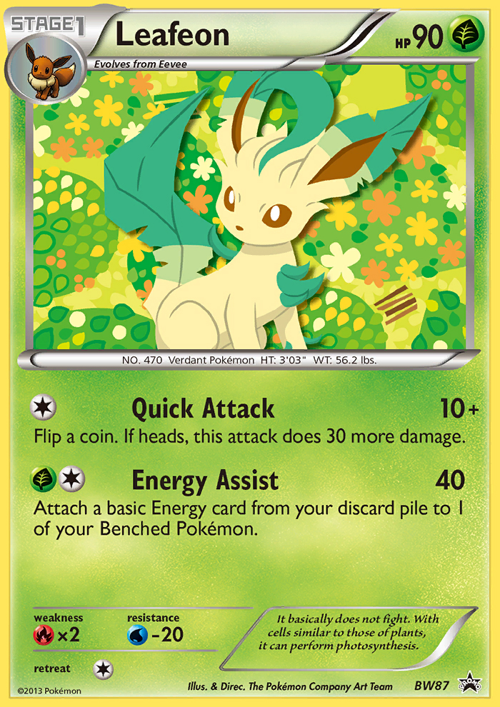 Leafeon (BW87) [Black & White: Black Star Promos] | Anubis Games and Hobby