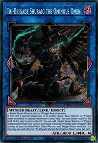 Tri-Brigade Shuraig the Ominous Omen [PHRA-EN048] Secret Rare | Anubis Games and Hobby