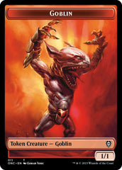 Rebel // Goblin Double-Sided Token [Phyrexia: All Will Be One Commander Tokens] | Anubis Games and Hobby