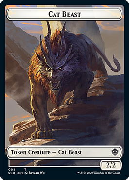 Elf Warrior // Cat Beast Double-Sided Token [Starter Commander Decks] | Anubis Games and Hobby