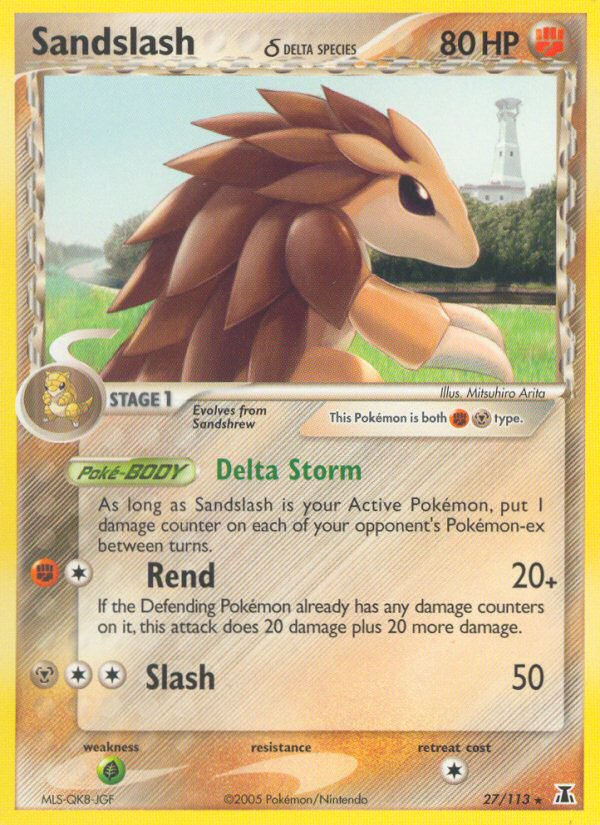 Sandslash (27/113) (Delta Species) [EX: Delta Species] | Anubis Games and Hobby