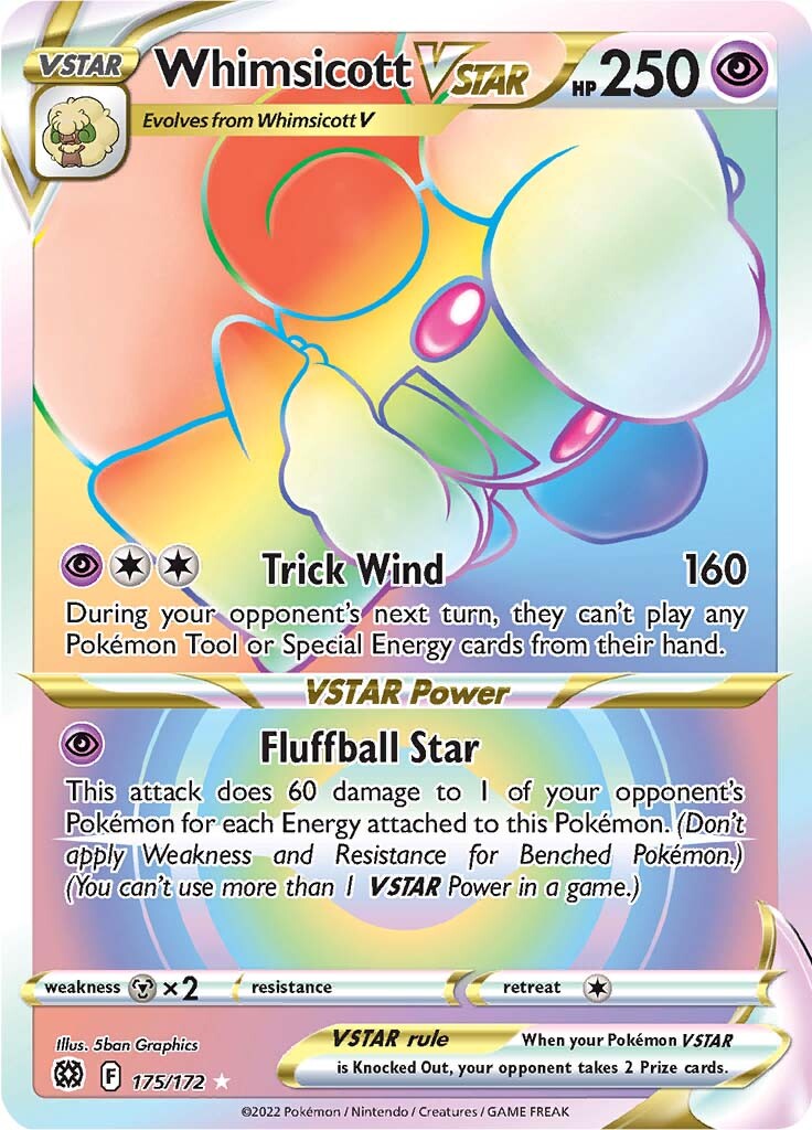 Whimsicott VSTAR (175/172) [Sword & Shield: Brilliant Stars] | Anubis Games and Hobby