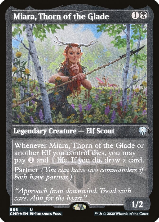 Miara, Thorn of the Glade (Etched) [Commander Legends] | Anubis Games and Hobby