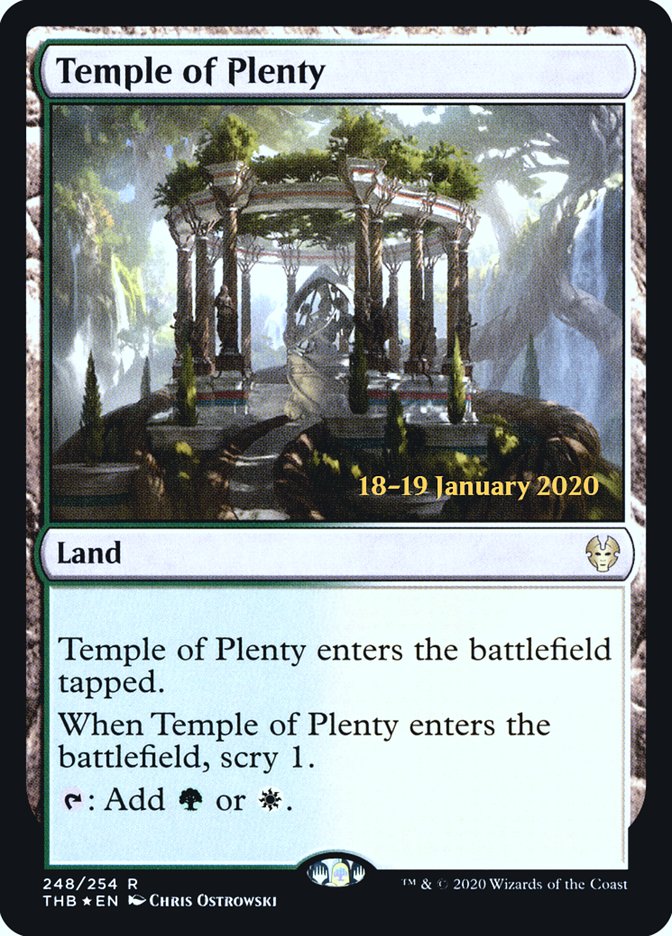 Temple of Plenty [Theros Beyond Death Prerelease Promos] | Anubis Games and Hobby