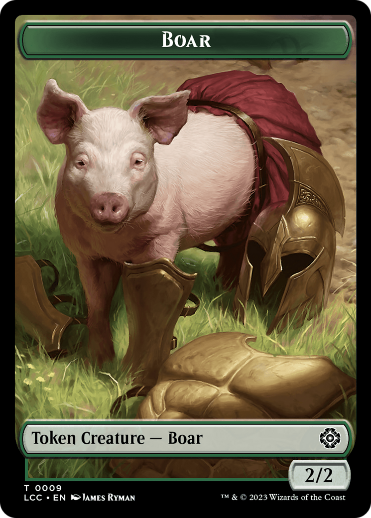 Boar // Merfolk (0003) Double-Sided Token [The Lost Caverns of Ixalan Commander Tokens] | Anubis Games and Hobby