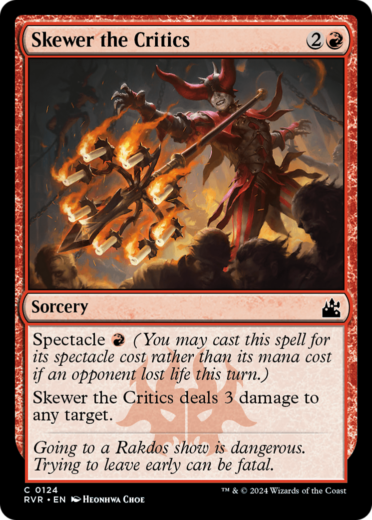 Skewer the Critics [Ravnica Remastered] | Anubis Games and Hobby