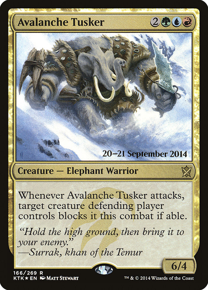 Avalanche Tusker [Khans of Tarkir Prerelease Promos] | Anubis Games and Hobby