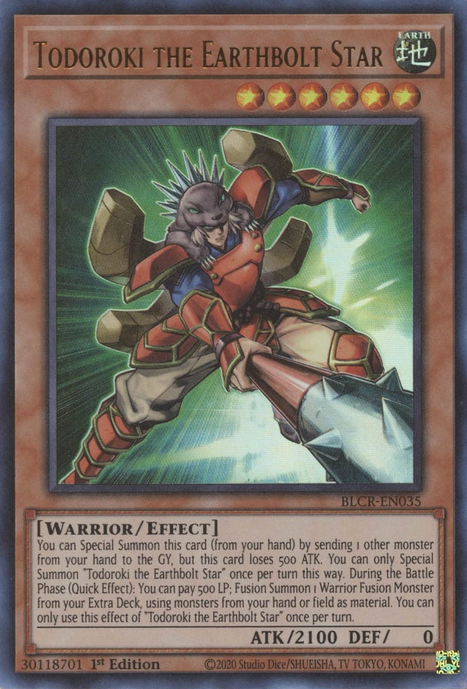 Todoroki the Earthbolt Star [BLCR-EN035] Ultra Rare | Anubis Games and Hobby