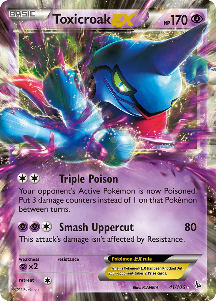 Toxicroak EX (41/106) [XY: Flashfire] | Anubis Games and Hobby
