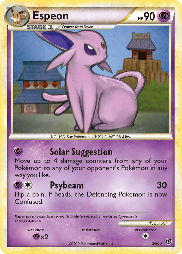 Espeon (2/90) (Cracked Ice Holo) (Theme Deck Exclusive) [HeartGold & SoulSilver: Unleashed] | Anubis Games and Hobby