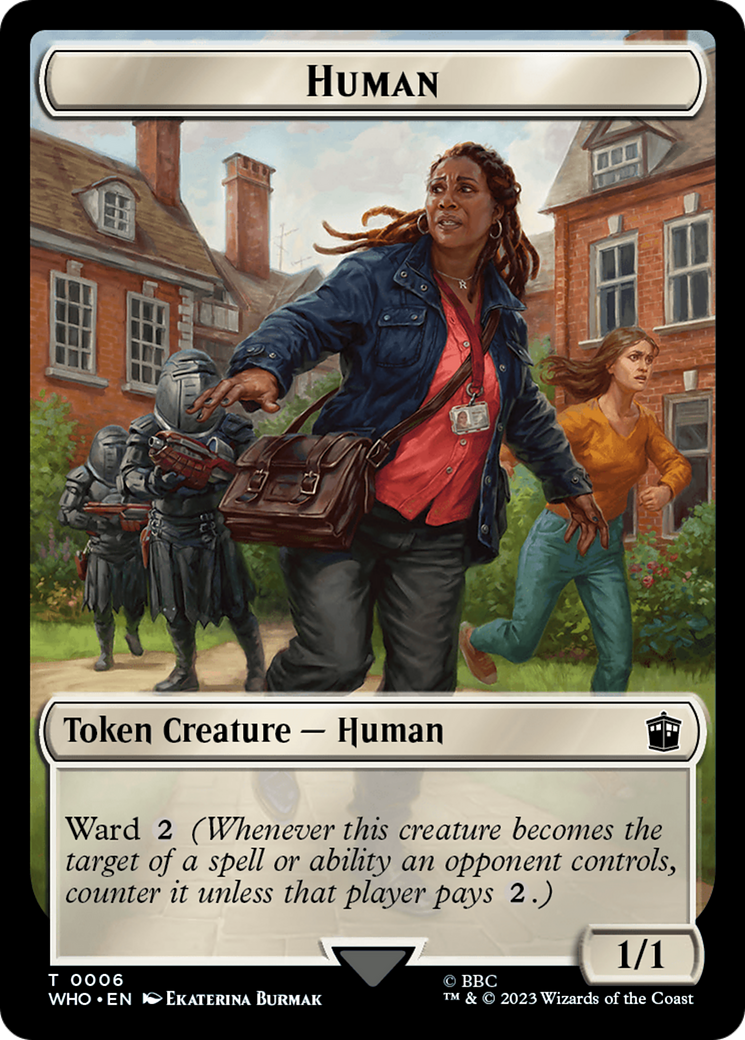 Human (0006) // Fish Double-Sided Token [Doctor Who Tokens] | Anubis Games and Hobby