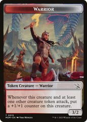 Warrior // Wrenn and Realmbreaker Emblem Double-Sided Token [March of the Machine Tokens] | Anubis Games and Hobby