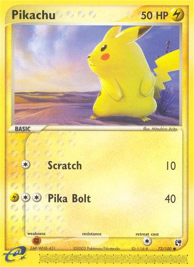 Pikachu (72/100) [EX: Sandstorm] | Anubis Games and Hobby