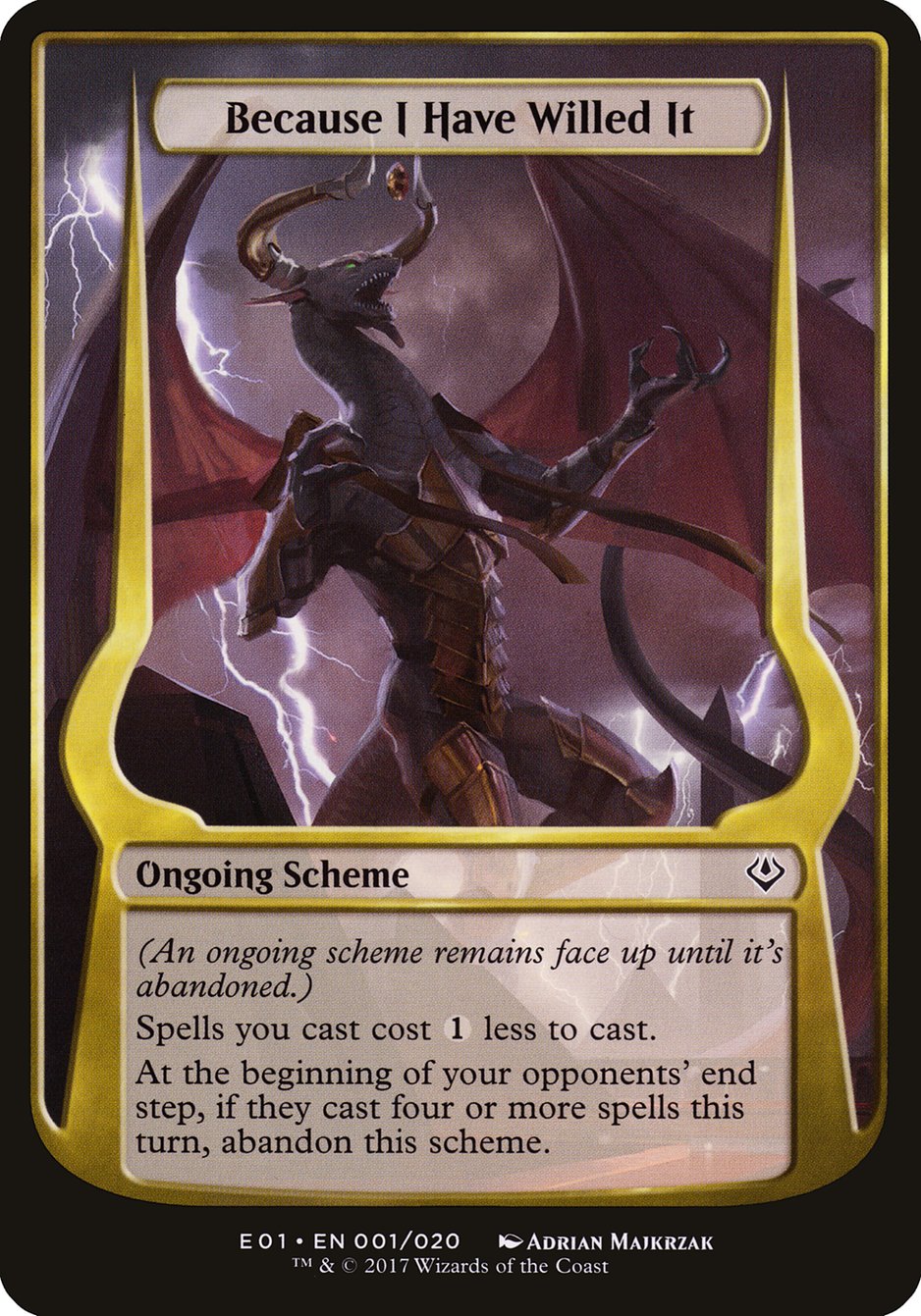 Because I Have Willed It (Schemes) [Archenemy: Nicol Bolas Schemes] | Anubis Games and Hobby