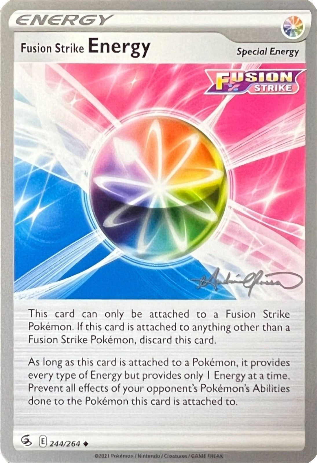 Fusion Strike Energy (244/264) (The Shape of Mew - Andre Chiasson) [World Championships 2022] | Anubis Games and Hobby