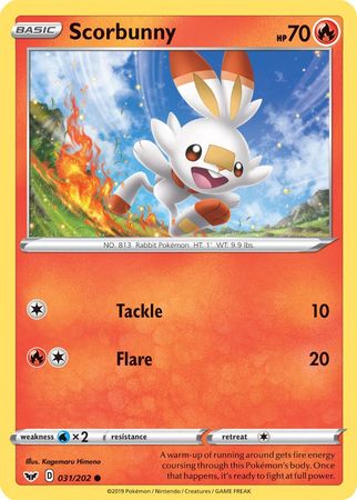 Scorbunny (031/202) (Premium Collection) [Sword & Shield: Base Set] | Anubis Games and Hobby