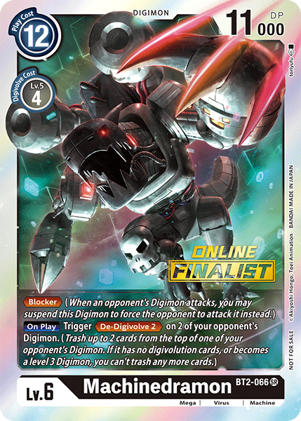 Machinedramon [BT2-066] (Online Finalist) [Release Special Booster Ver.1.0 Promos] | Anubis Games and Hobby