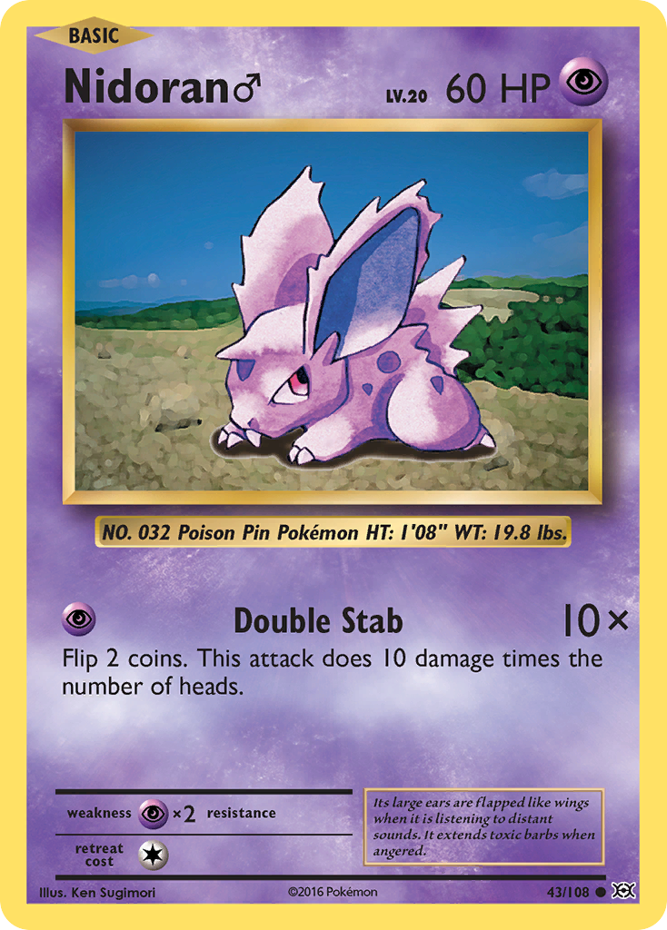 Nidoran (43/108) (Male) [XY: Evolutions] | Anubis Games and Hobby