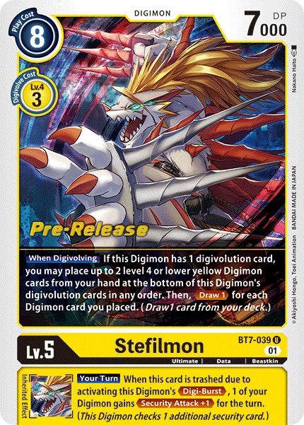 Stefilmon [BT7-039] [Next Adventure Pre-Release Cards] | Anubis Games and Hobby
