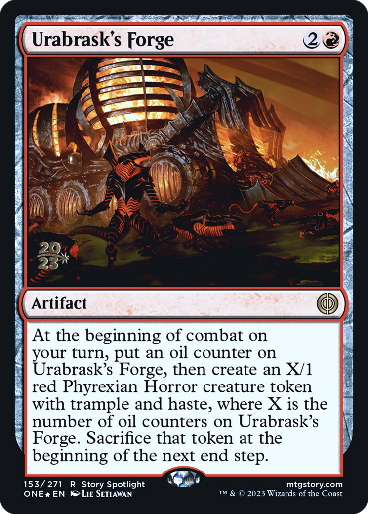 Urabrask's Forge [Phyrexia: All Will Be One Prerelease Promos] | Anubis Games and Hobby