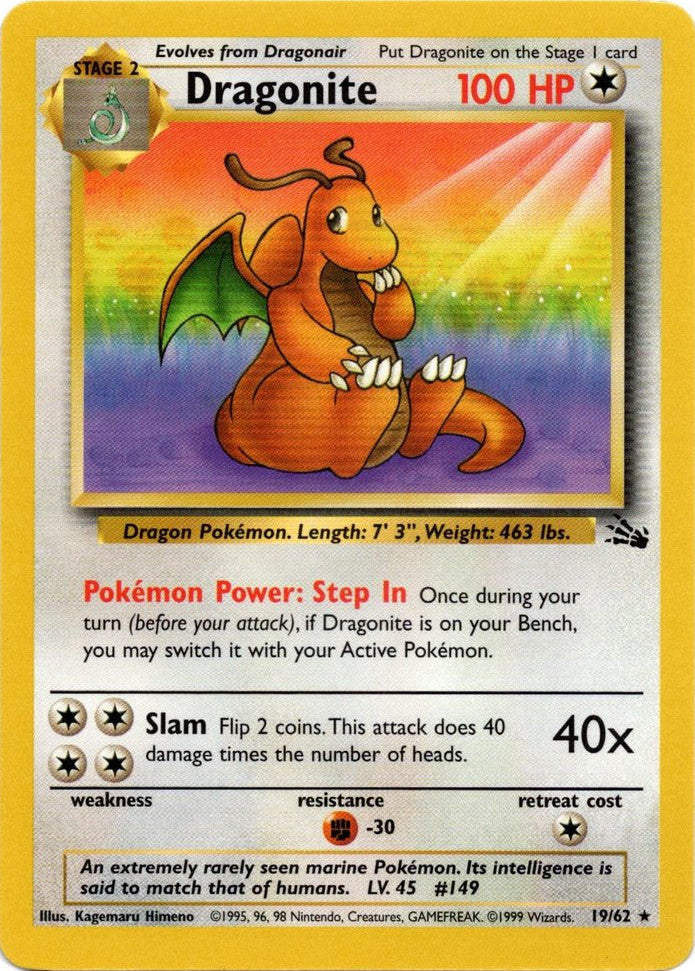 Dragonite (19/62) [Fossil Unlimited] | Anubis Games and Hobby