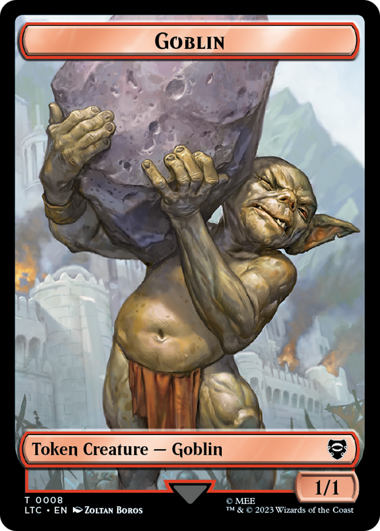 Goblin // Wraith Double-Sided Token [The Lord of the Rings: Tales of Middle-Earth Commander Tokens] | Anubis Games and Hobby