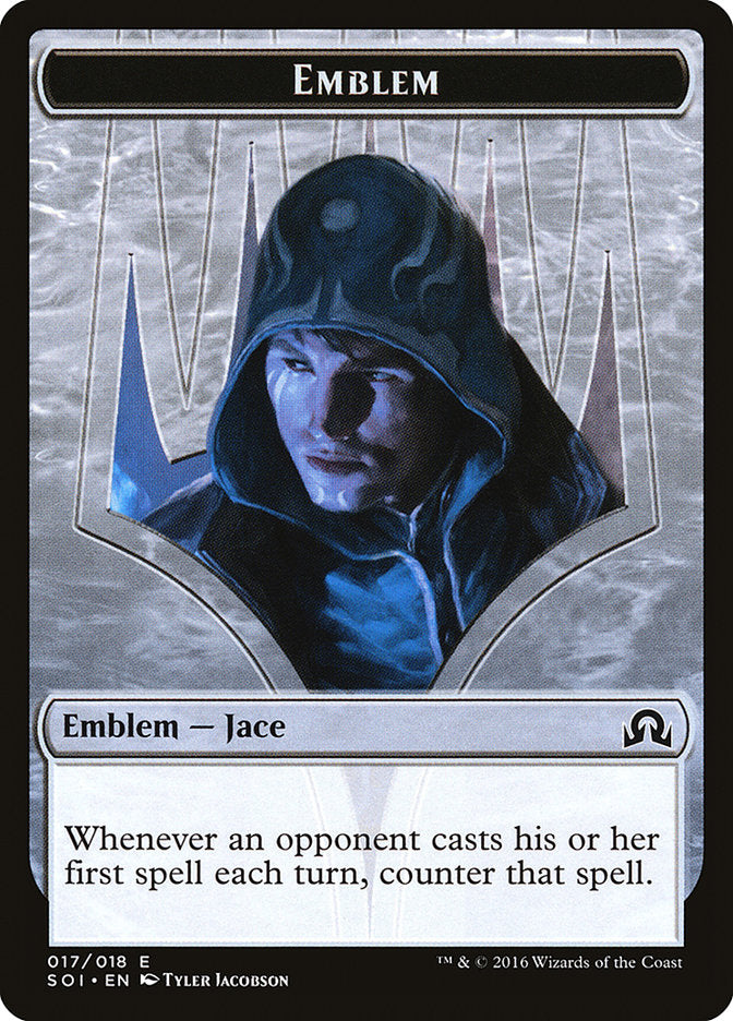 Jace, Unraveler of Secrets Emblem [Shadows over Innistrad Tokens] | Anubis Games and Hobby